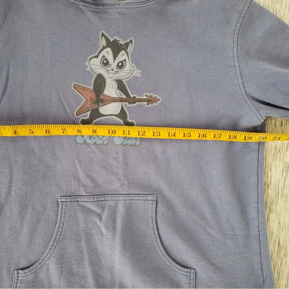 [Looney Tunes] Pussyfoot Pepe LePew Blue Purple Hoodie Sweatshirt - Picture 7 of 8